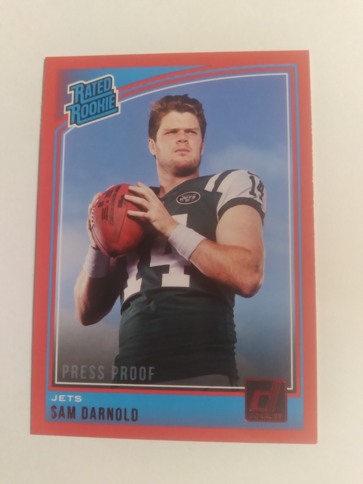2018 Panini Donruss - Rated Rookie Sam Darnold #301 Press Proof Red (RC) HOT!