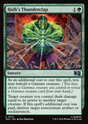 MTG Commander MSH Jumpstart U Hulk's Thunderclap #0725
