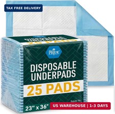 MED PRIDE Disposable Underpads 23'' X 36'' 25-Count Incontinence Pads, Chux, B