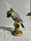 Weller Pottery 1915 Kingfisher Flower Frog, 9”, End Of Beak Chip