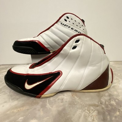 Vintage 2006 Nike Air Zoom Uptempo 3.0 Black White Red Sz 12 Basketball 314187 