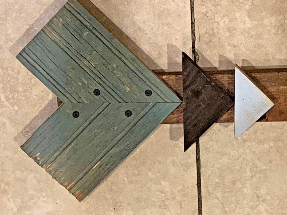 Wooden Arrow Wall Decoration Artwork Directional Home Decor - Image 3 of 3