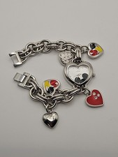 Disney Mickey Mouse Charm Watch Heart Charms Accutime Ladies Watch