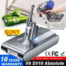 9500mAh Battery V8 SV10 For Dyson 21.6v Absolute Stick Vacuum with LED Indicator