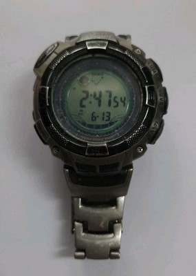 Casio Pathfinder PAW-1500T Solar Wristwatch, Solar, Triple Sensor Titanium Band