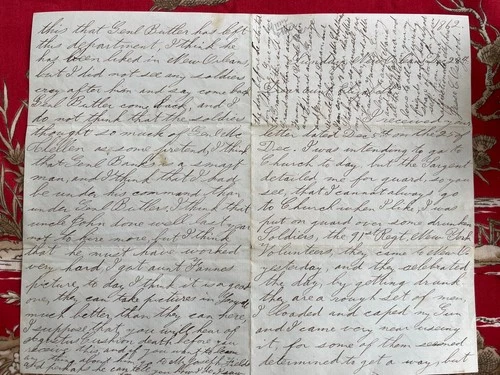 Civil War letter: Guards drunks! Doesn’t miss Gen Butler, McClellan not so great