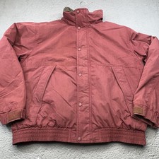 Vintage LL Bean Jacket Mens Large Red Down Puffer Warm Up Outdoor Hiking Zip