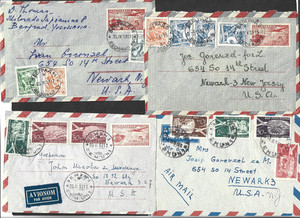 FORMER YUGOSLAVIA PH-FINE &BEAUTIFUL LOT OF 4 UPRATED PSE(3)&COVER TO US 