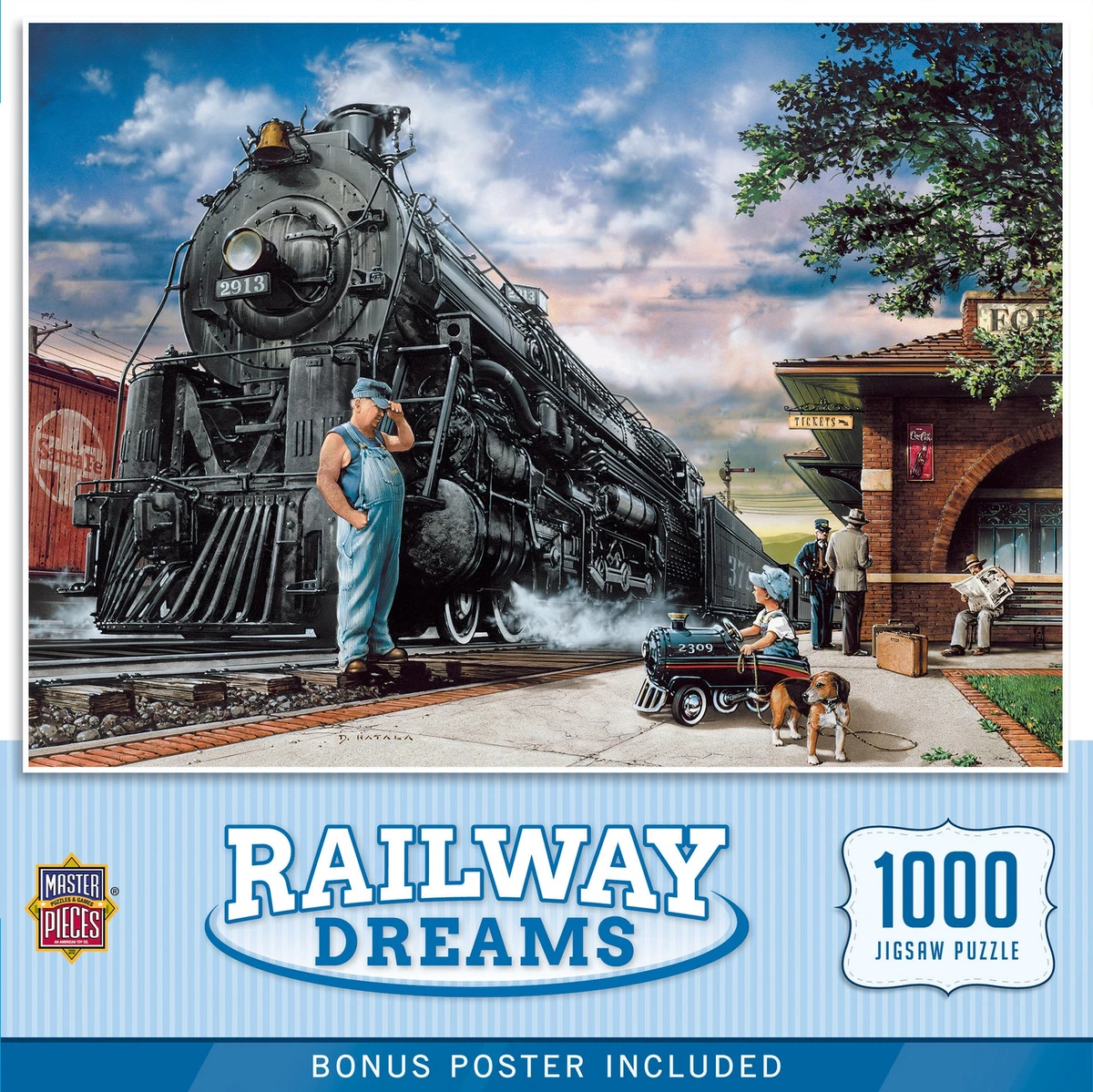 Buy Brain Tree - Country Train 1000 Piece Puzzle for Adults: with Droplet Technology for Anti Glare & Soft Touch,Multicolor Online at Low Prices in India