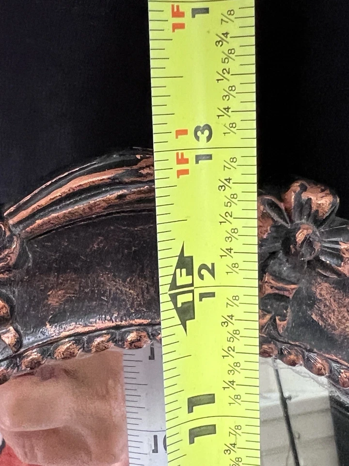 Vintage Syrocco Decorative Oval Mirror Easel Back Tabletop Or Wall 13x10 - Image 4 of 4