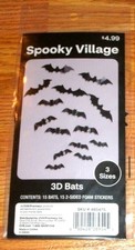Spooky Village 3D BATS - Creepy fun Halloween decorations