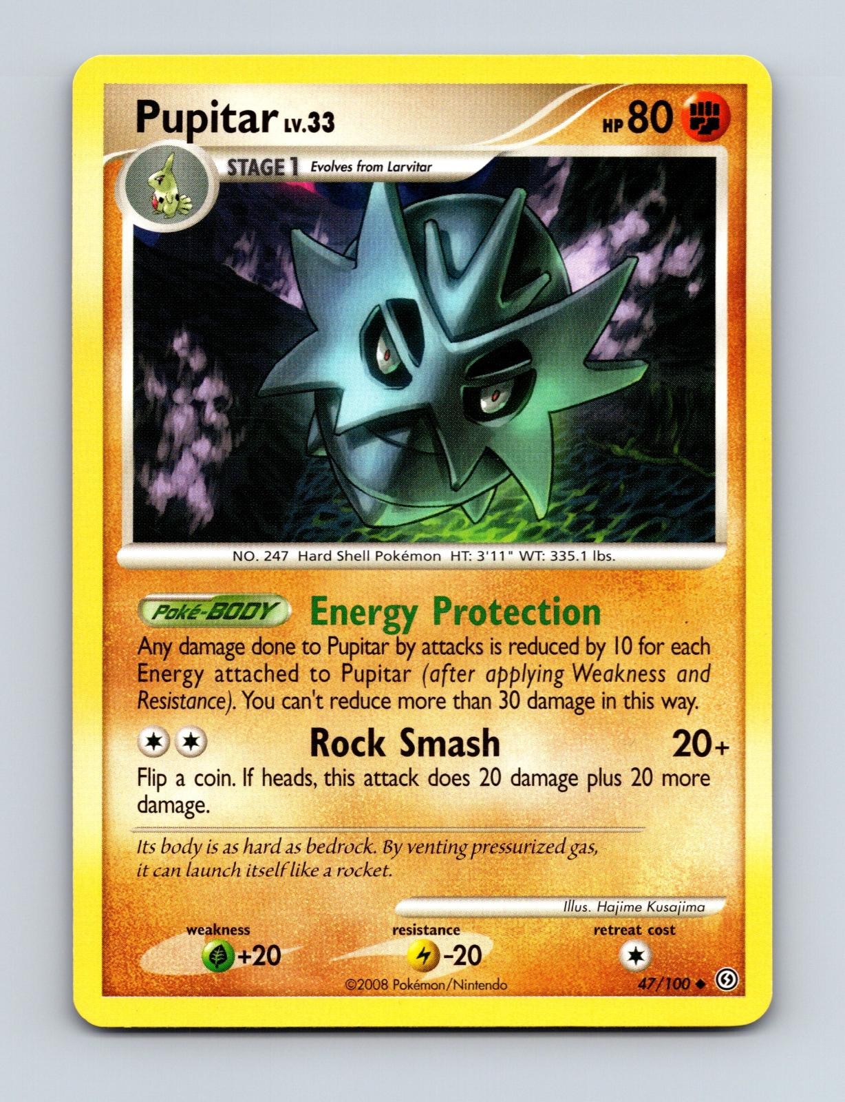 Pupitar 47/100 UC Stormfront Pokemon LP