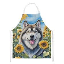 Caroline's Treasures Alaskan Malamute in Sunflowers Apron DAC6005APRON