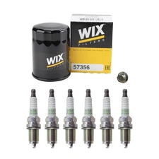 Wix Engine Oil Filter & NGK 6 Platinum Spark Plugs kit for Accord MDX RL TL V6