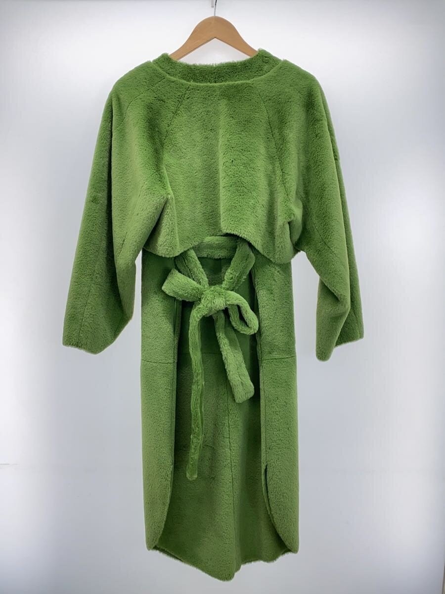 AMERI Coat S Polyester Solid Green Short Overcoat… - image 2