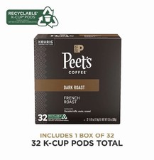 Peet's Coffee, Dark Roast Single Serve Coffee Pods French Roast 32 Count 1 B...