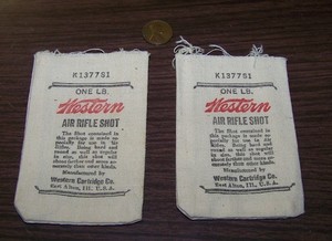 Western Air Rifle Shot 1# Bag NOS Pair