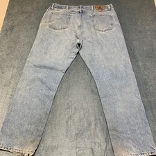 Vintage Wrangler Jeans Men 42x32 Blue Denim Straight Leg Light Wash Regular Fit