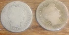 Barber Head Silver Dimes Lot Of 2  90% Silver 1902 & 1903 100+ Years Old