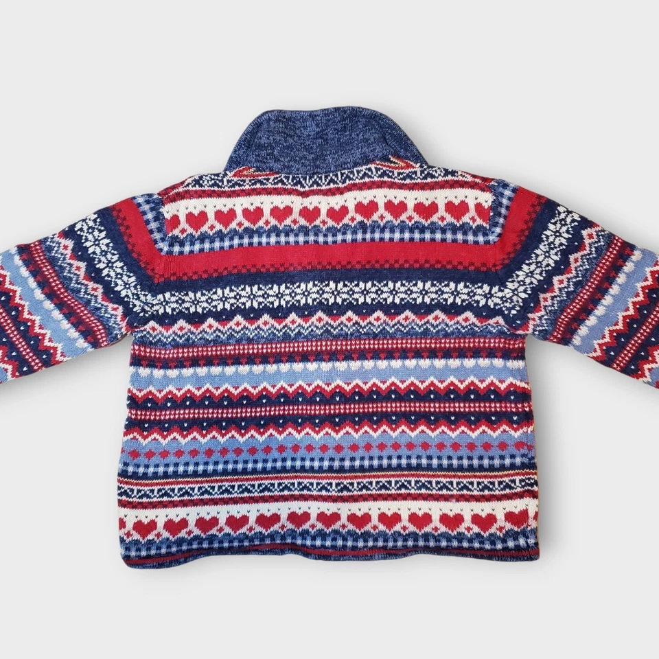 Suéter Vintage HEIRLOOM COLLECTIBLES Cremallera Cottagecore 2009 Corazones Talla M Foto 2 de 4