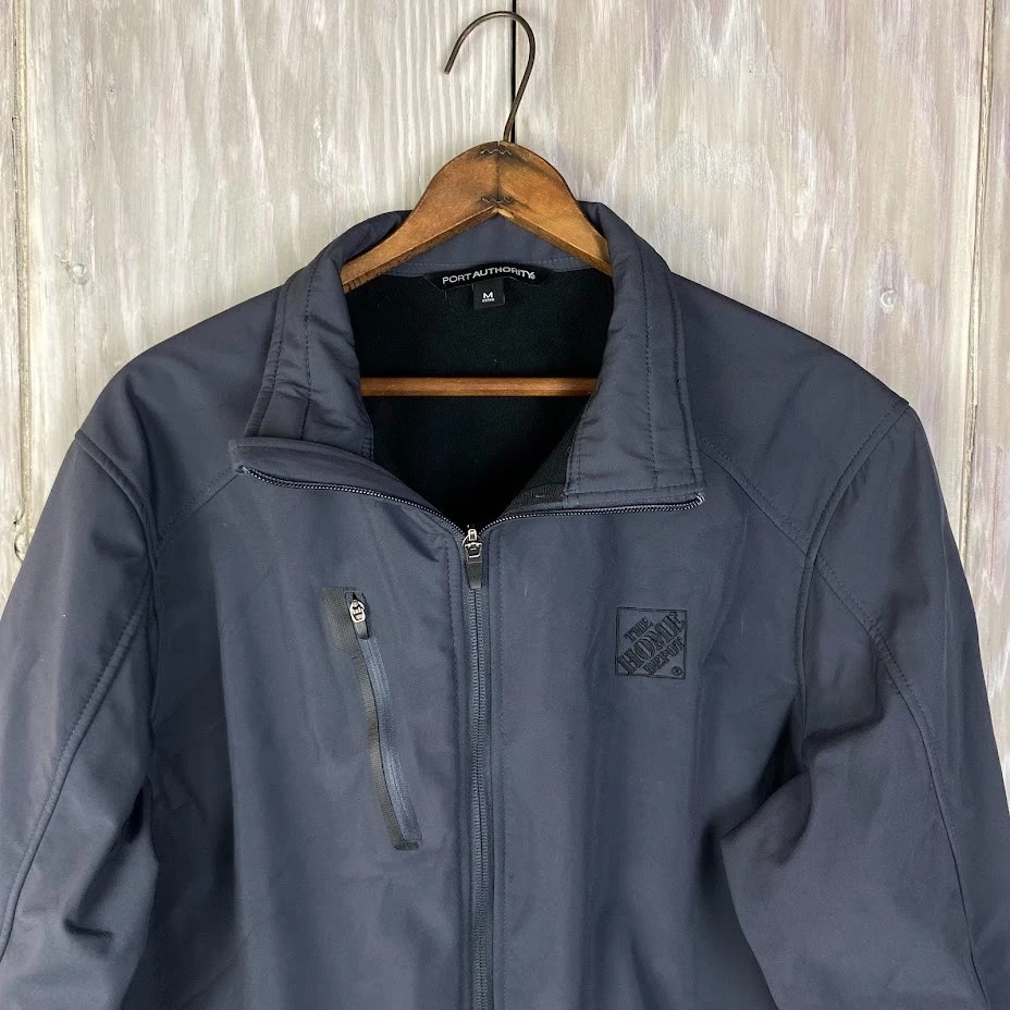 Chaqueta Abrigo Uniforme Home Depot Empleado Para Hombre Talla M Gris Bolsillos con Cremallera Polar Trabajo Foto 2 de 4