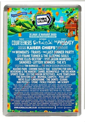 KENDAL CALLING - Music Festival 2025 Line Up Fridge Magnet Large 90 mm x 60 mm