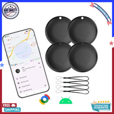 4-Pack Air Tag for Android, Android Tracker Tags, App Key Finder, Plastic, Black