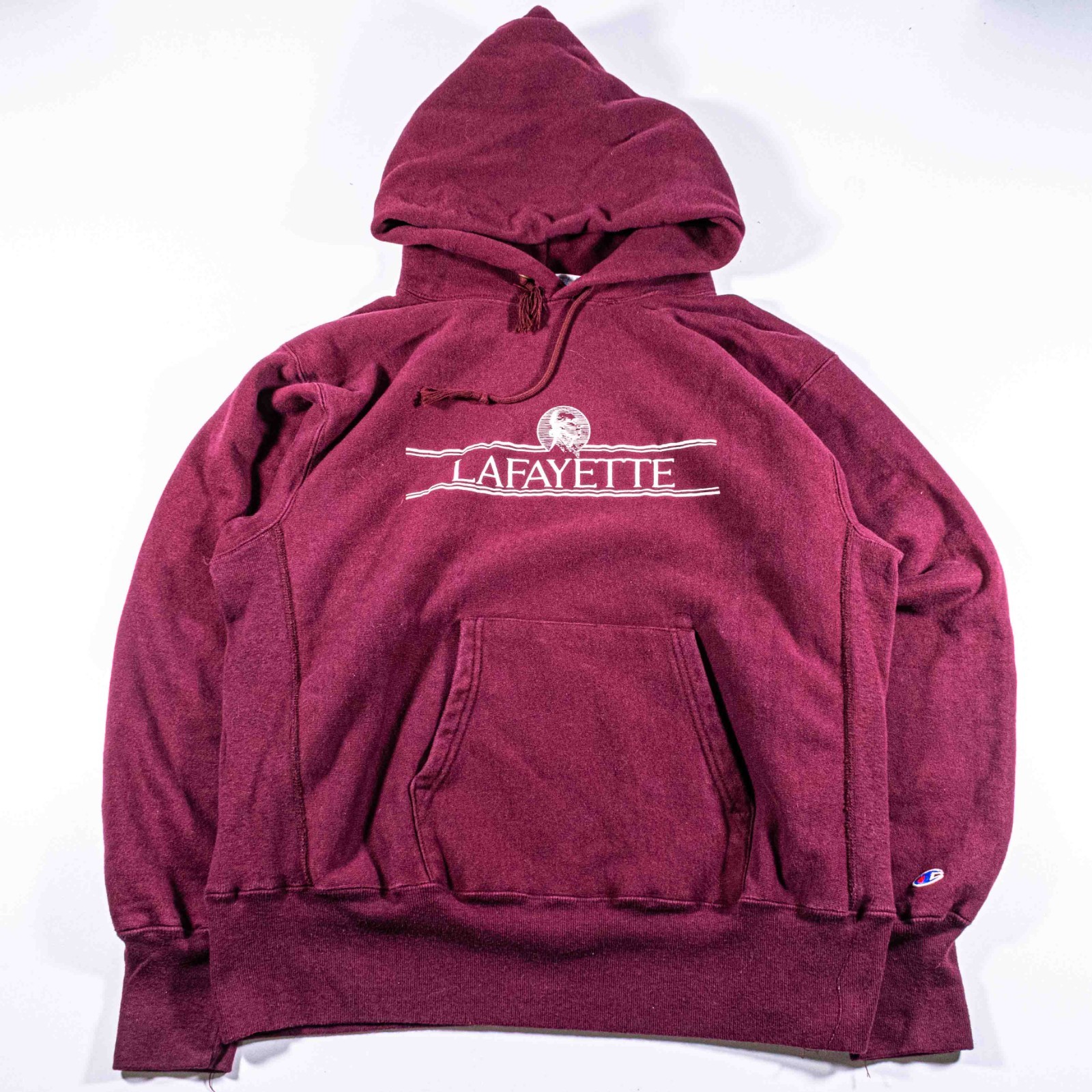 Vintage 80s Champion Reverse Weave Warmup Hoodie Lafayette Mens Large USA Made
