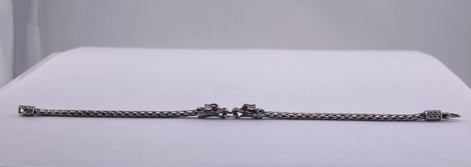 Brazalete John Hardy Naga Dragón Dos Cabezas Rubí 7 pulgadas Foto 3 de 4