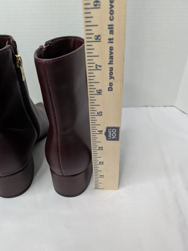 Botín para mujer Marc Fisher talla 7 Gismo tacón bloque borgoña  Foto 3 de 4