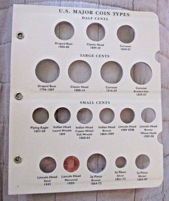 Custom Littleton Pages -  Page 1, 2, 4,5  - American Coins  - Incomplete