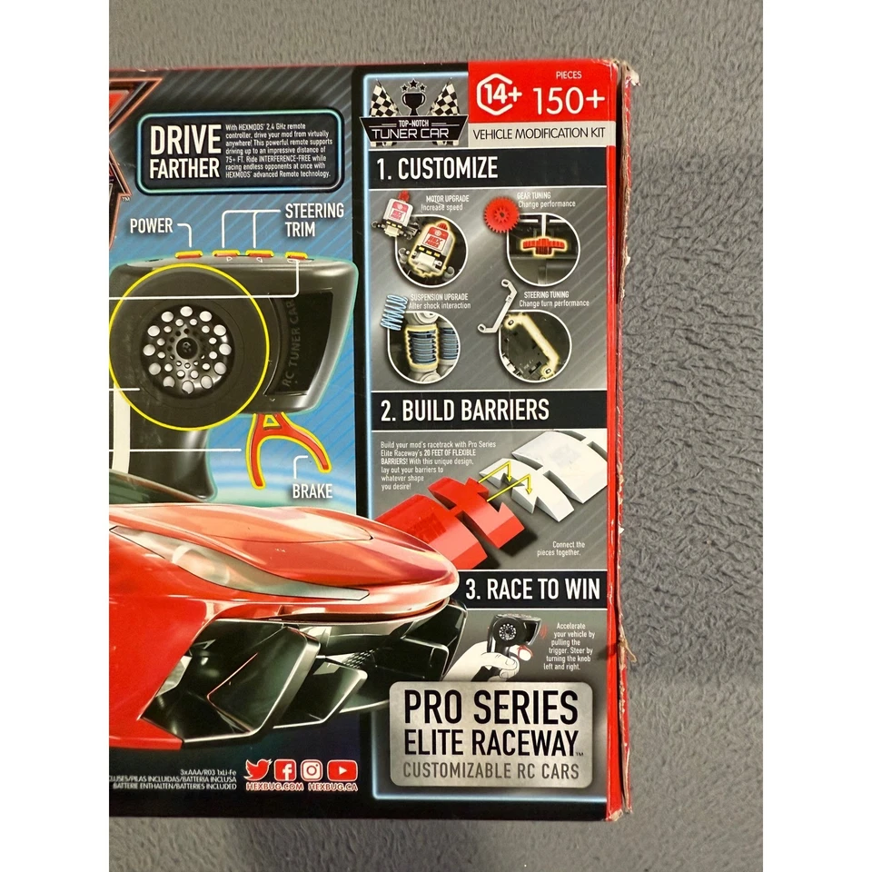 HEXBUG MODS RC Tuner Car Pro Series Elite Raceway Customizable 150+ Pcs - Image 2 of 4