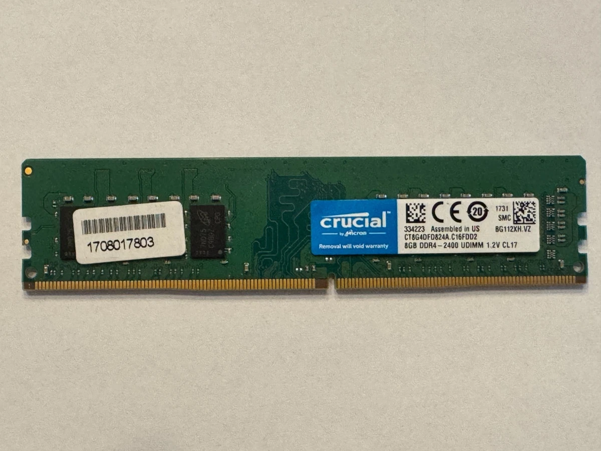 25+ Crucial DDR4 SDRAM 8 GB Capacity per Module Memory (RAM) for