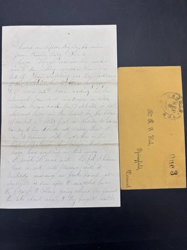 1864 Harpers Ferry Civil War Soldier Letter Fighting Skirmishes with Rebels