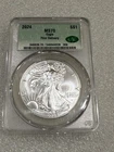 2024 Silver Eagle CAC MS 70  First Delivery ~~ NO SPOTS  ~~ PRISTINE (308)