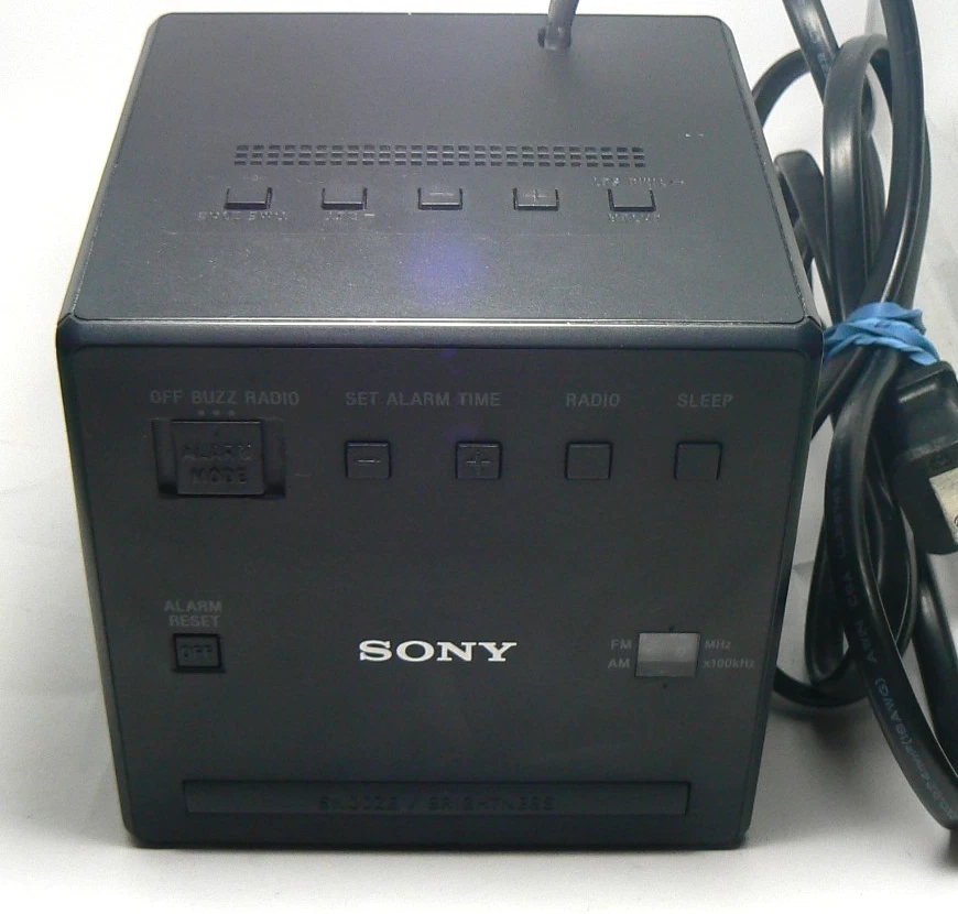 Sony Dream Machine Despertador Radio Lote (2) - Blanco y Negro - Probado y...