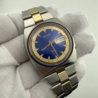 Vintage Seiko DX Two Tone 6106-8599 Blue Dial Day & Date Men’s Watch - Working