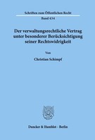 Der Verwaltungsrechtliche Vertrag Unter Besonderer BerüCksichtigung Seiner Recht
