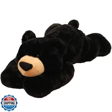 Hronsa Weighted Stuffed Animals, Weighted Bear Stuffed Animal Toy Cute Black 
