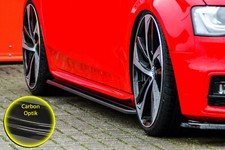 Bi Seitenschweller Sideskirts ABS für Audi A4 B8 S-Line + S4 Carbon Optik FL