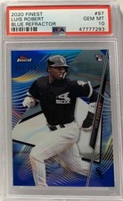 LUIS ROBERT 2020 WHITE SOX ROOKIE TOPPS FINEST BLUE REFRACTOR#97 PSA 10 #009/500
