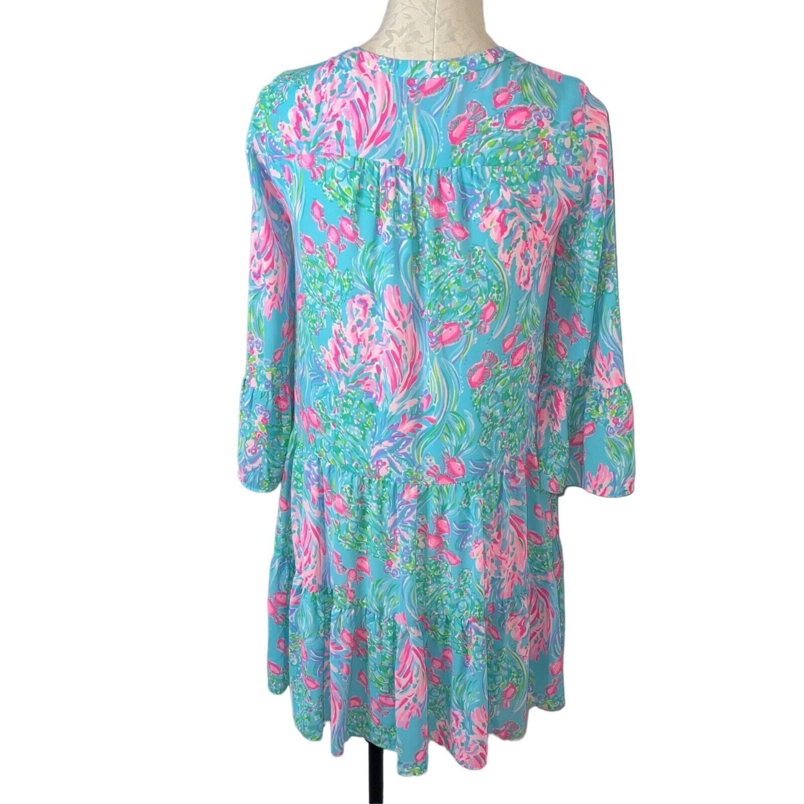 Lilly Pulitzer Gabriel Dress Size 0 Amalfi Blue P… - image 3