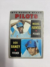 1970 Topps Baseball Miguel Fuentes & Dick Baney Seattle Pilots Rookie Card #88