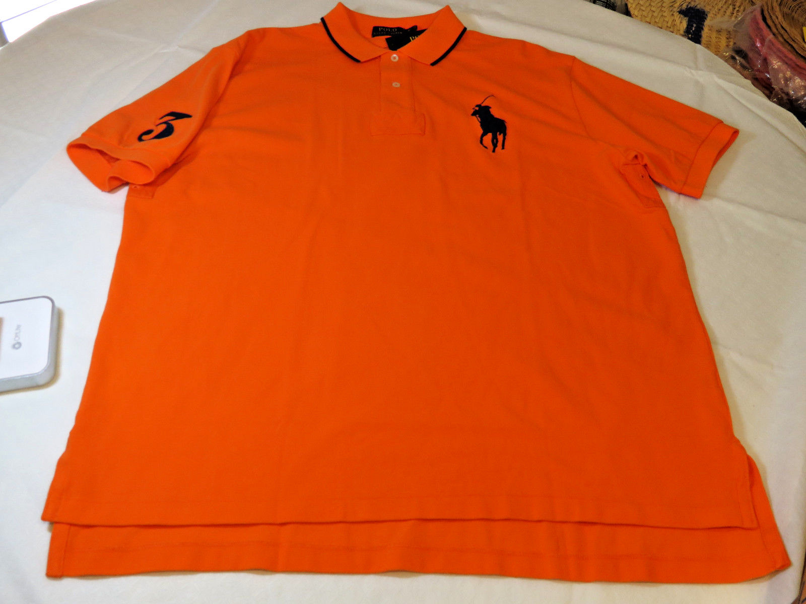Polo Ralph Lauren camicia uomo XL 069007 buccia arancione Big Pony #3 MCClassics1 nuova con etichette