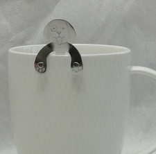 Cute Tea Spoon Dog Cup Mug Holder hanger on teaspoon 