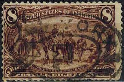 USA Stamps: 1898 8c. violet brown, Trans Mississippi SC289 Used