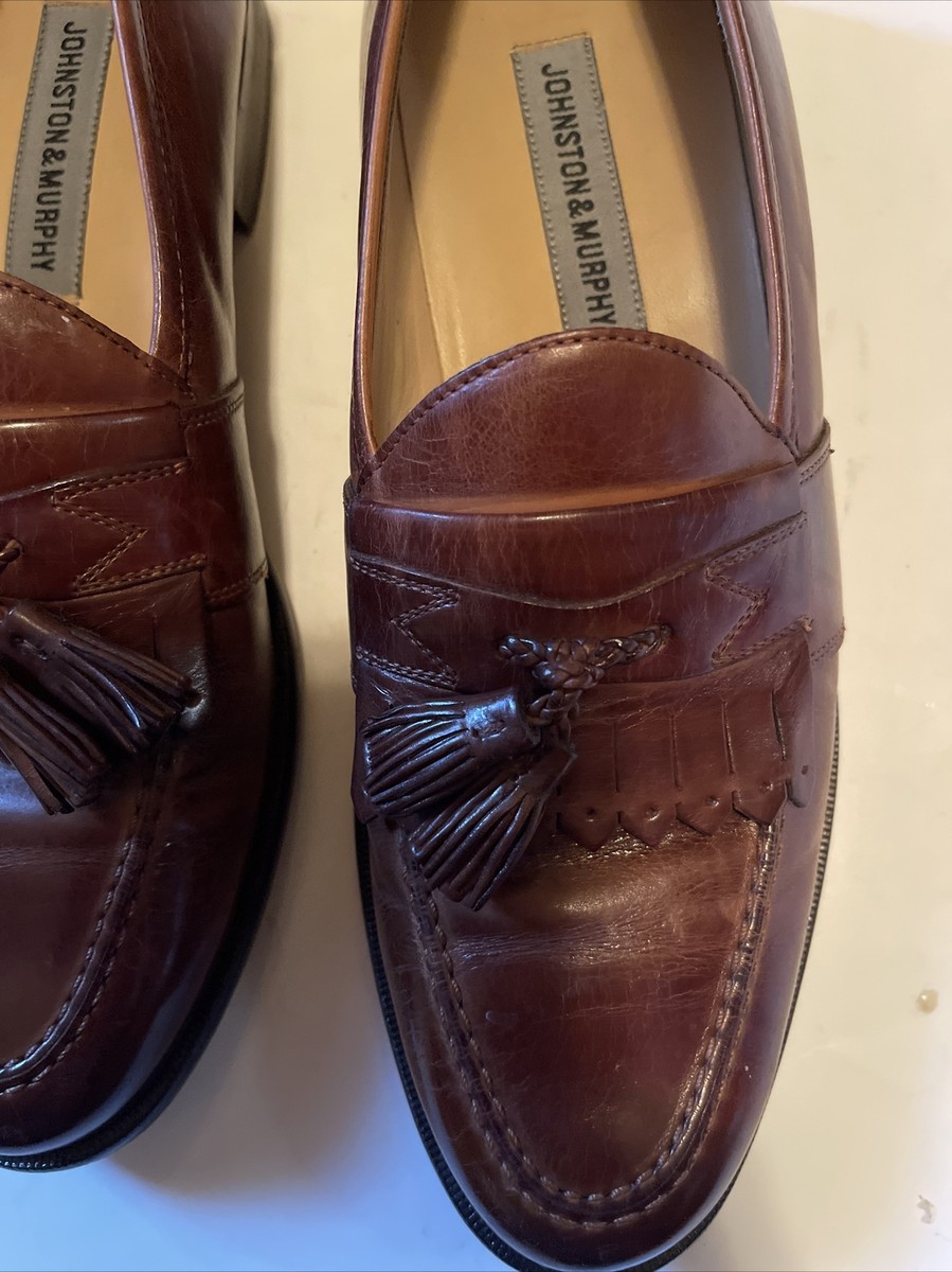 Johnston & Murphy Cellini collection Leather Loafers in size 10. *SHOW STOPPERS* Johnston & Murphy Cellini Loafers Men 10 B Shoes Brown  main image 3