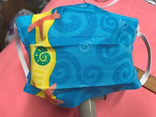 2 LITTLE MERMAID & UNDER THE SEA TWO Adult Face Mask w Elastic DISNEY - Picture 3 of 3