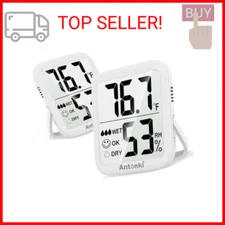 Antonki Room Thermometer Indoor Hygrometer, Humidity Gauge, Humidity Meter, Digi