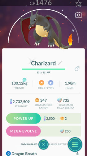 Carte Pokémon GO Trade Shiny Charizard (avec Deuxième Mouvement De Charge) - Édition Collector - Compatible Android/iOS